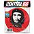 Adesivo Resinado Redondo Che Guevara Vermelho - Imagem 1