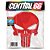 Adesivo Punisher 10cm Refletivo Vermelho Resinado - Imagem 1