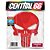 Adesivo Punisher 19cm Refletivo Vermelho Resinado - Imagem 1