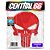 Adesivo Punisher 26cm Refletivo Vermelho Resinado - Imagem 1