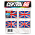 Kit 4 Adesivos Resinados Bandeiras Inglaterra Reino Unido 5x3 - Imagem 1