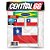 Kit Adesivos Bandeiras Chile Resinado - Imagem 1