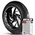 Kit Adesivo Interno de Roda G Pegassi + Friso Branco Prata Refletivo - Imagem 1