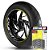 Adesivo Friso de Roda M1 +  Palavra 1199 PANIGALE S TRICOLORE + Interno G Ducati - Filete Amarelo - Imagem 1