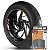 Adesivo Friso de Roda M1 +  Palavra BONNEVILLE BOBBER BLACK 1200 + Interno G Triumph - Filete Laranja Refletivo - Imagem 1