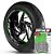 Adesivo Friso de Roda M1 +  Palavra CBR SUPER BLACKBIRD + Interno G Honda - Filete Verde Refletivo - Imagem 1