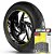 Adesivo Friso de Roda M1 +  Palavra BONNEVILLE T100 BLACK + Interno G Triumph - Filete Amarelo - Imagem 1