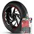 Adesivo Friso de Roda M1 +  Palavra DIAVEL 1198 CROMO + Interno G Ducati - Filete Vermelho Refletivo - Imagem 1