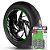 Adesivo Friso de Roda M1 +  Palavra SUPER HAWK + Interno G Honda - Filete Verde Refletivo - Imagem 1