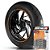 Adesivo Friso de Roda M1 +  Palavra BLACKLINE FXS + Interno P Harley Davidson - Filete Laranja Refletivo - Imagem 1