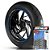Adesivo Friso de Roda M1 +  Palavra BONNEVILLE BOBBER BLACK + Interno P Triumph - Filete Azul Refletivo - Imagem 1