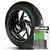 Adesivo Friso de Roda M1 +  Palavra BONNEVILLE BOBBER BLACK + Interno P Triumph - Filete Verde Refletivo - Imagem 1