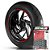 Adesivo Friso de Roda M1 +  Palavra BONNEVILLE T100 BLACK + Interno P Triumph - Filete Vermelho Refletivo - Imagem 1