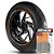 Adesivo Friso de Roda M1 +  Palavra CBR SUPER BLACKBIRD + Interno P Honda - Filete Laranja Refletivo - Imagem 1