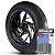 Adesivo Friso de Roda M1 +  Palavra CVO ROAD GLIDE + Interno P Harley Davidson - Filete Azul Refletivo - Imagem 1