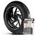 Adesivo Friso de Roda M1 +  Palavra NXR 150 BROS KS + Interno P Honda - Filete Prata Refletivo - Imagem 1