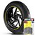 Adesivo Friso de Roda M1 +  Palavra ROAD KING + Interno P Harley Davidson - Filete Amarelo - Imagem 1