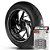 Adesivo Friso de Roda M1 +  Palavra RUNNER + Interno P Green - Filete Prata Refletivo - Imagem 1