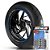 Adesivo Friso de Roda M1 +  Palavra SM 610 + Interno P Husqvarna - Filete Azul Refletivo - Imagem 1