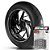 Adesivo Friso de Roda M1 +  Palavra VESPA GTS + Interno P Piaggio - Filete Prata Refletivo - Imagem 1