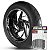 Adesivo Friso de Roda M1 +  Palavra STREET + Interno G Harley Davidson - Filete Branco - Imagem 1