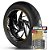 Adesivo Friso de Roda M1 +  Palavra SWITCHBACK FLD + Interno G Harley Davidson - Filete Dourado Refletivo - Imagem 1