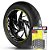 Adesivo Friso de Roda M1 +  Palavra 1199 SUPERLEGGERA + Interno G Ducati - Filete Amarelo - Imagem 1