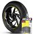 Adesivo Friso de Roda M1 +  Palavra DYNA SUPER GLIDE + Interno G Harley Davidson - Filete Amarelo - Imagem 1