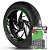 Adesivo Friso de Roda M1 +  Palavra YBR 125 FACTOR PRO + Interno G Yamaha - Filete Verde Refletivo - Imagem 1