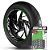 Adesivo Friso de Roda M1 +  Palavra DIAVEL 1198 BLACK + Interno G Ducati - Filete Verde Refletivo - Imagem 1