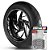 Adesivo Friso de Roda M1 +  Palavra SCARABEO + Interno G Aprilia - Filete Prata Refletivo - Imagem 1
