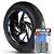 Adesivo Friso de Roda M1 +  Palavra WR 360 + Interno G Husqvarna - Filete Azul Refletivo - Imagem 1