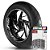 Adesivo Friso de Roda M1 +  Palavra SOFTAIL DELUXE + Interno G Harley Davidson - Filete Branco - Imagem 1