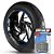 Adesivo Friso de Roda M1 +  Palavra REDDITCH + Interno G Royal Enfield - Filete Azul Refletivo - Imagem 1