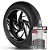 Adesivo Friso de Roda M1 +  Palavra BONNEVILLE BOBBER BLACK + Interno G Triumph - Filete Prata Refletivo - Imagem 1