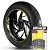 Adesivo Friso de Roda M1 +  Palavra VULCAN 800 CLASSIC + Interno G Kawasaki - Filete Amarelo - Imagem 1