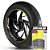 Adesivo Friso de Roda M1 +  Palavra FAT BOY SCREAMING EAGLE + Interno G Harley Davidson - Filete Amarelo - Imagem 1
