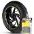 Adesivo Friso de Roda M1 +  Palavra CBR SUPER BLACKBIRD + Interno G Honda - Filete Amarelo - Imagem 1