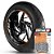 Adesivo Friso de Roda M1 +  Palavra CBR SUPER BLACKBIRD + Interno G Honda - Filete Laranja Refletivo - Imagem 1