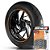 Adesivo Friso de Roda M1 +  Palavra 1199 PANIGALE S TRICOLORE + Interno P Ducati - Filete Laranja Refletivo - Imagem 1
