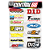 Cartela Individual Motocross M1 - PT6 Adesivos Stickers - Imagem 1