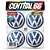 Kit 4 Adesivos Resinados Roda 48mm Volkswagen Logo Original - Imagem 1
