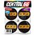 Kit 4 Adesivos Resinados Roda 70mm BBS Dourado Fundo Preto - Imagem 1