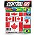 Kit 8 Adesivos Bandeiras Países Resinado Canadá - Imagem 1