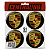 Kit 4 Adesivos Resinados Redondo de Roda 51 mm - Porsche - Imagem 1