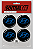 Kit 4 Adesivos Resinados Redondo de Roda 48 mm - Hyundai Logo Azul - Imagem 1