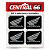 Kit 4  Adesivos Resinados Logo Honda Painel / Mesinha - Imagem 1