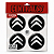 Kit 4 Adesivos Resinados Redondo de Roda 48 mm - Citroen - Imagem 1