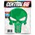 Adesivo Resinado Punisher 10cm - Verde - Imagem 1