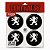 Kit 4 Adesivos Resinados Redondo de Roda 48 mm - Peugeot - Imagem 1